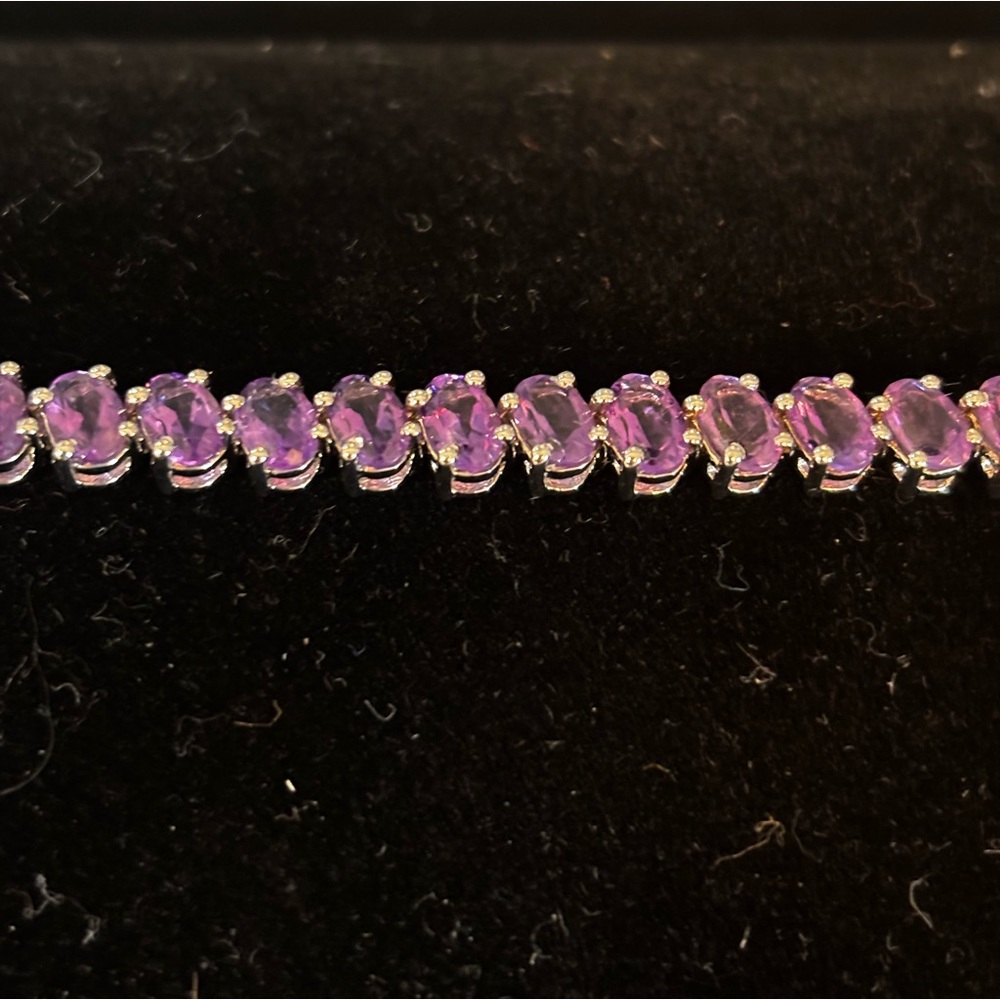14.55CTS-Amethyst Tennis Bracelet-SS